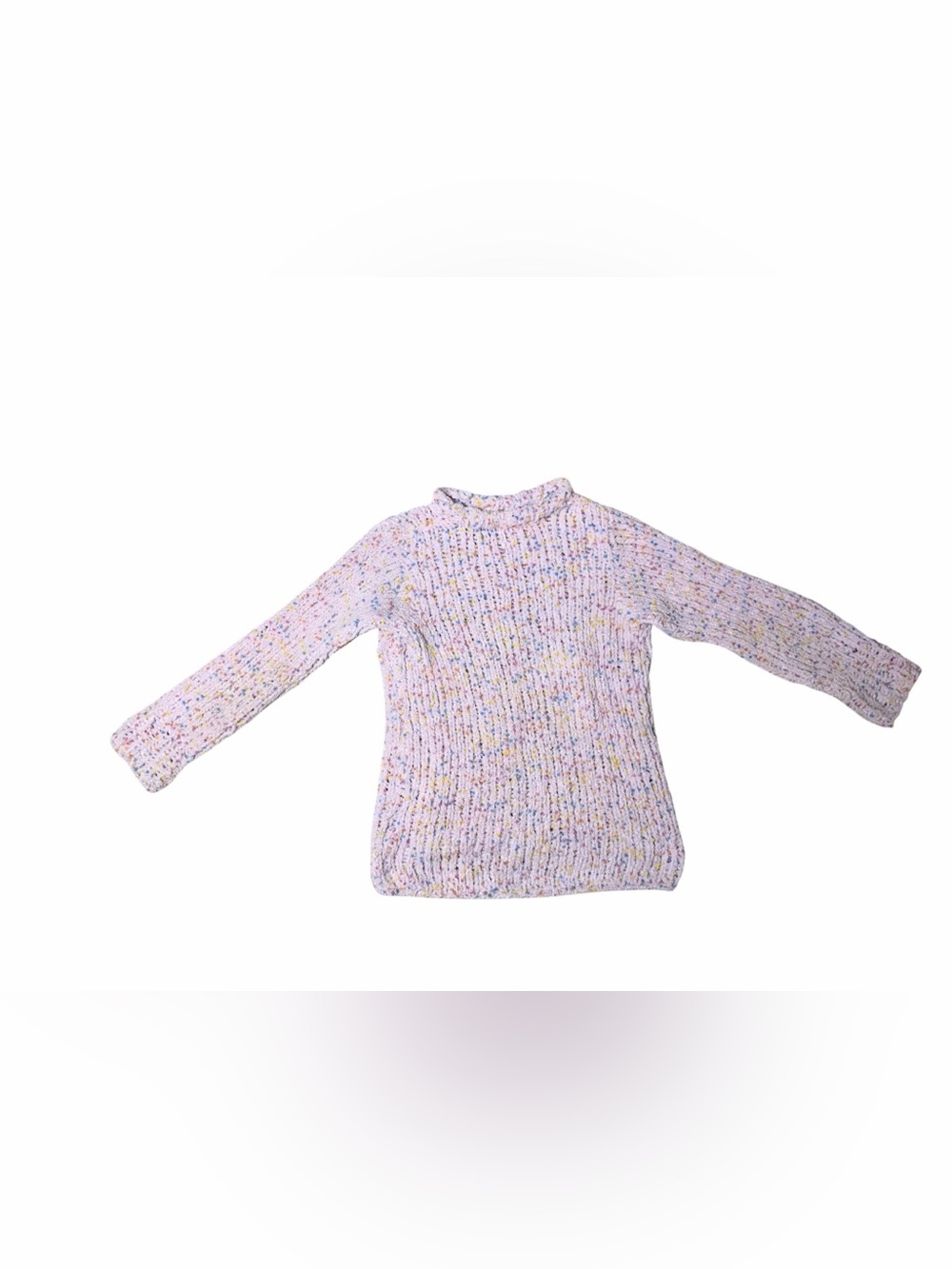Girl Cozy Speckled Pastel Pullover knitted Sweater - Pink size Large